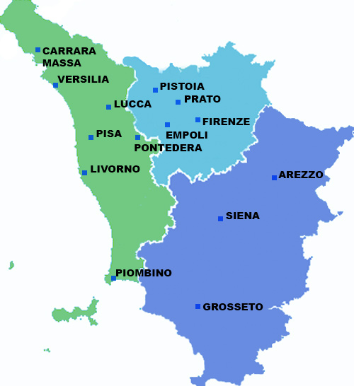 toscana centri urologici mappa